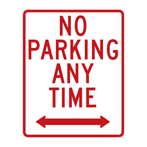 indiana-no parking any time