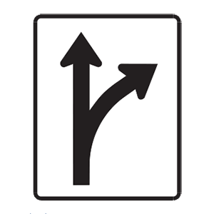 indiana-turn right or go through