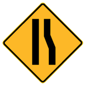 new-york-right lane ends merge left