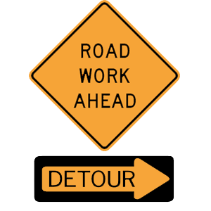 virginia-road work ahead detour